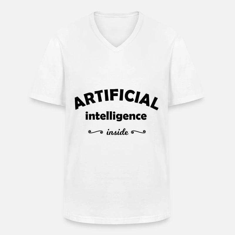 Computer Intelligence - Men's V-Neck T-Shirt - white