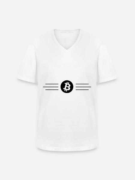 The new currency Bitcoin - Men's V-Neck T-Shirt - white