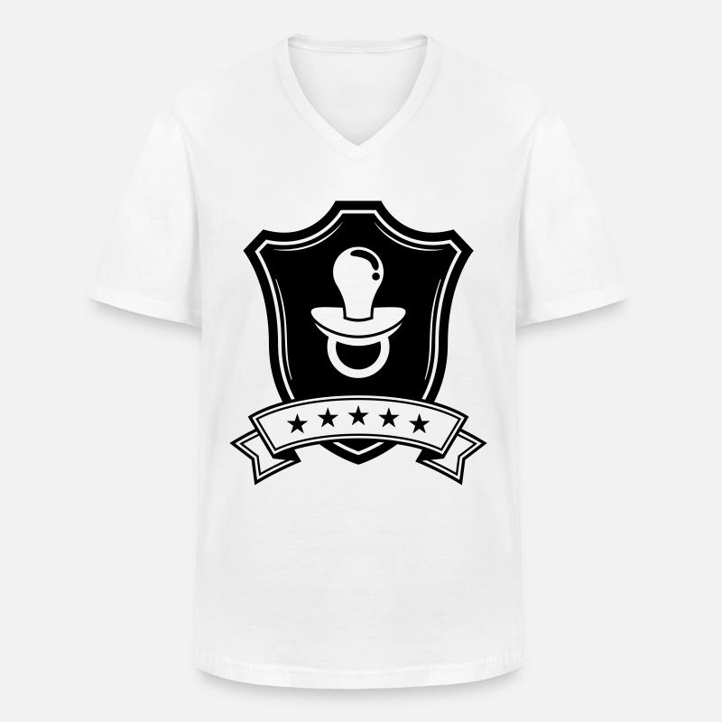 Schnuller Icon schild - Männer-T-Shirt mit V-Ausschnitt - Weiß