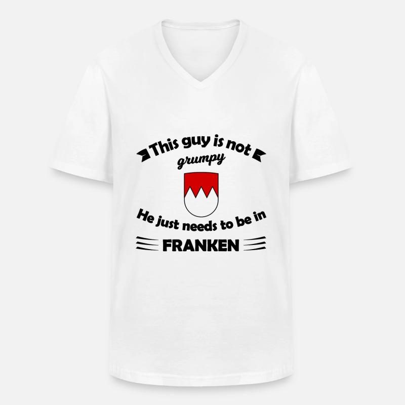 Urlaub in Franken - Männer-T-Shirt mit V-Ausschnitt - Weiß