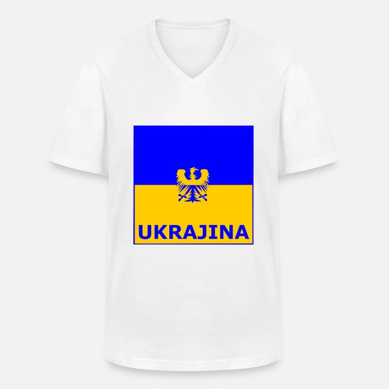 Die Ukraine - Männer-T-Shirt mit V-Ausschnitt - Weiß