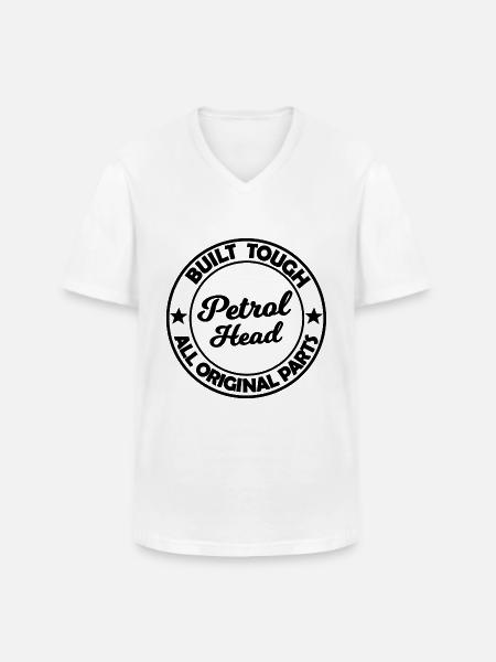 Petrol head - Men's V-Neck T-Shirt - white