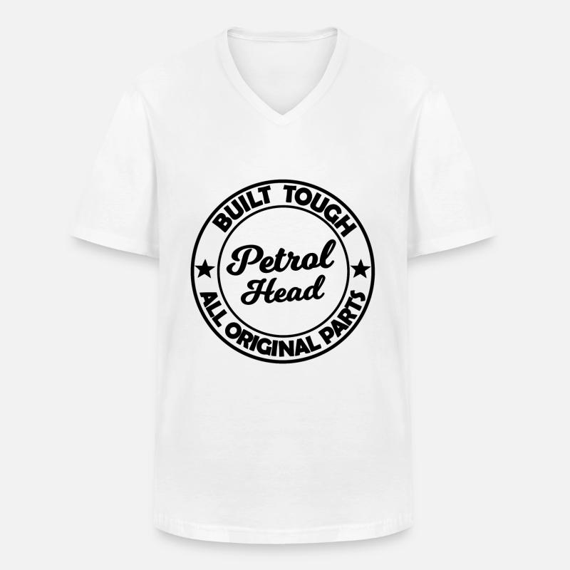 Petrol head - Männer-T-Shirt mit V-Ausschnitt - Weiß