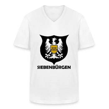 Siebenbürgen Adler - Männer-T-Shirt mit V-Ausschnitt - Weiß - Vorne - AI Model Male 185 light (185cm)