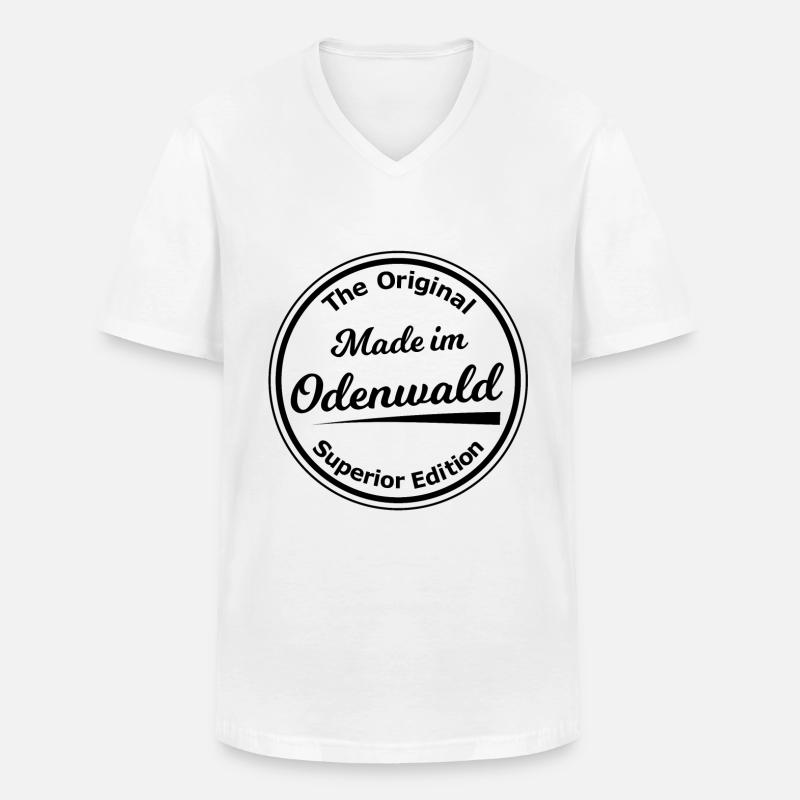 Die Odenwälder - Männer-T-Shirt mit V-Ausschnitt - Weiß