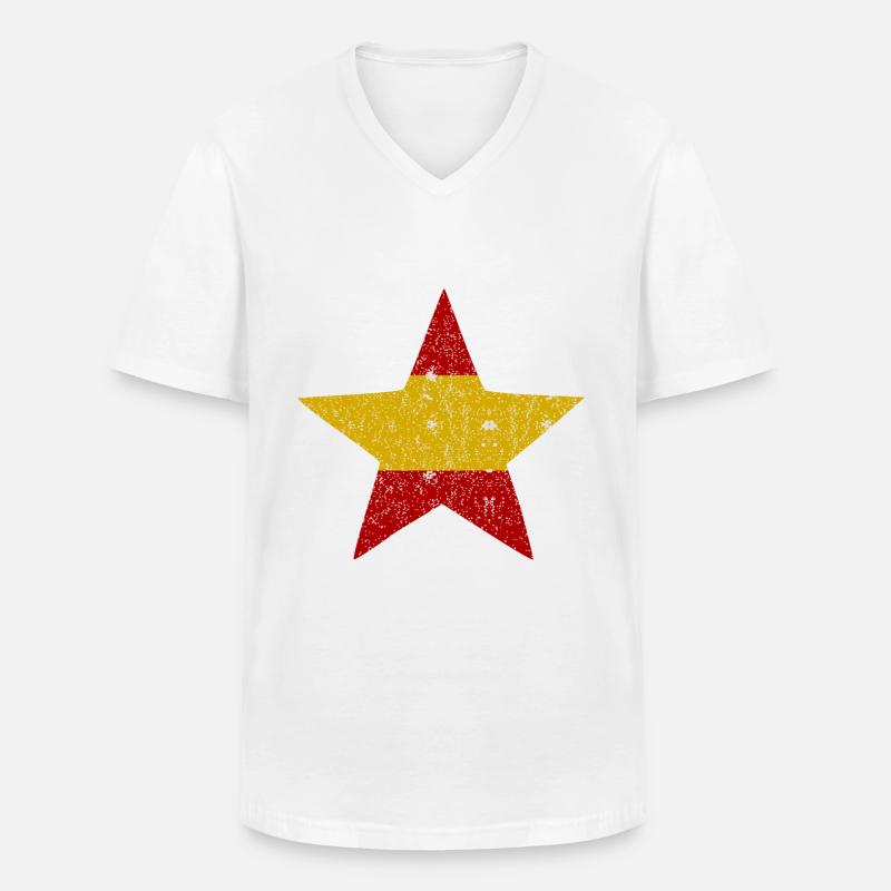 Die spanischen Sterne - Männer-T-Shirt mit V-Ausschnitt - Weiß