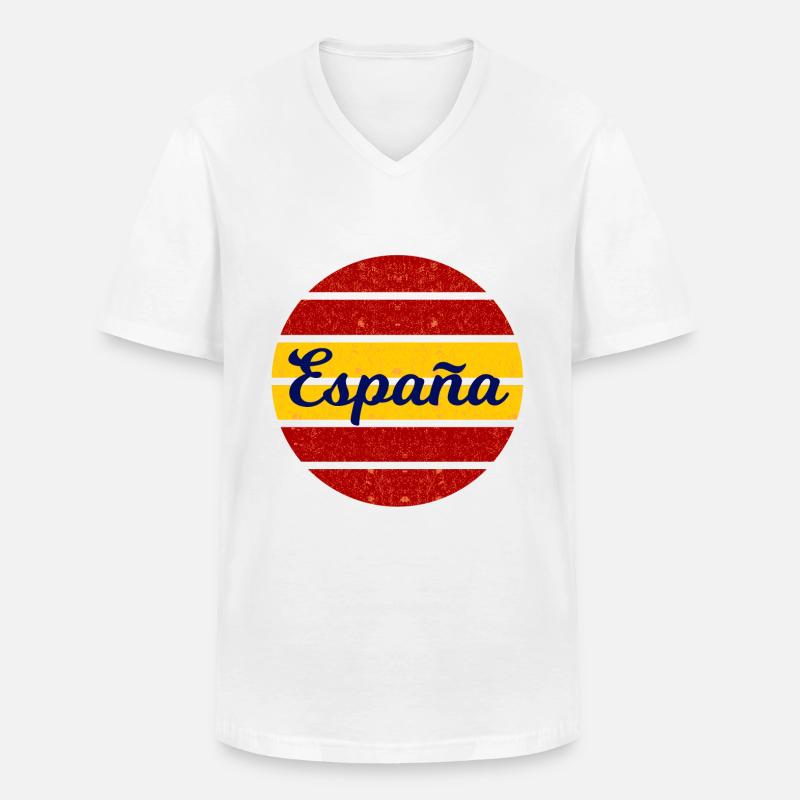 Die spanischen Fans - Männer-T-Shirt mit V-Ausschnitt - Weiß