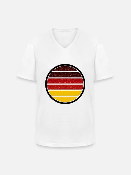 Germany's colours - Men's V-Neck T-Shirt - white