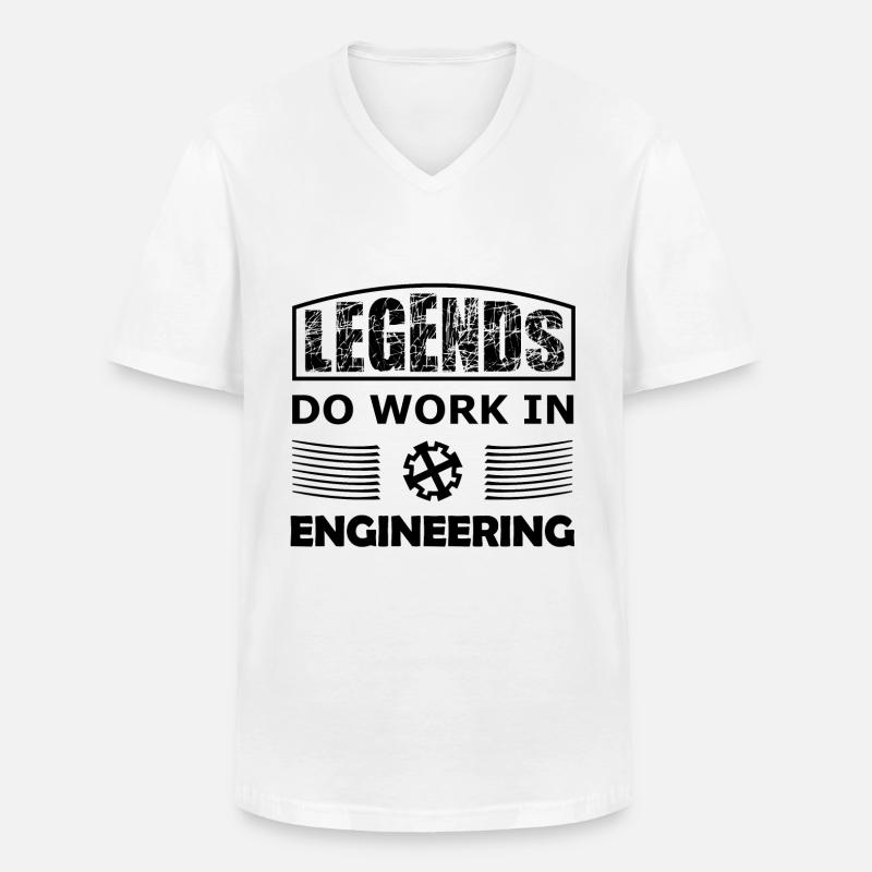 Die Engineering Profis - Männer-T-Shirt mit V-Ausschnitt - Weiß
