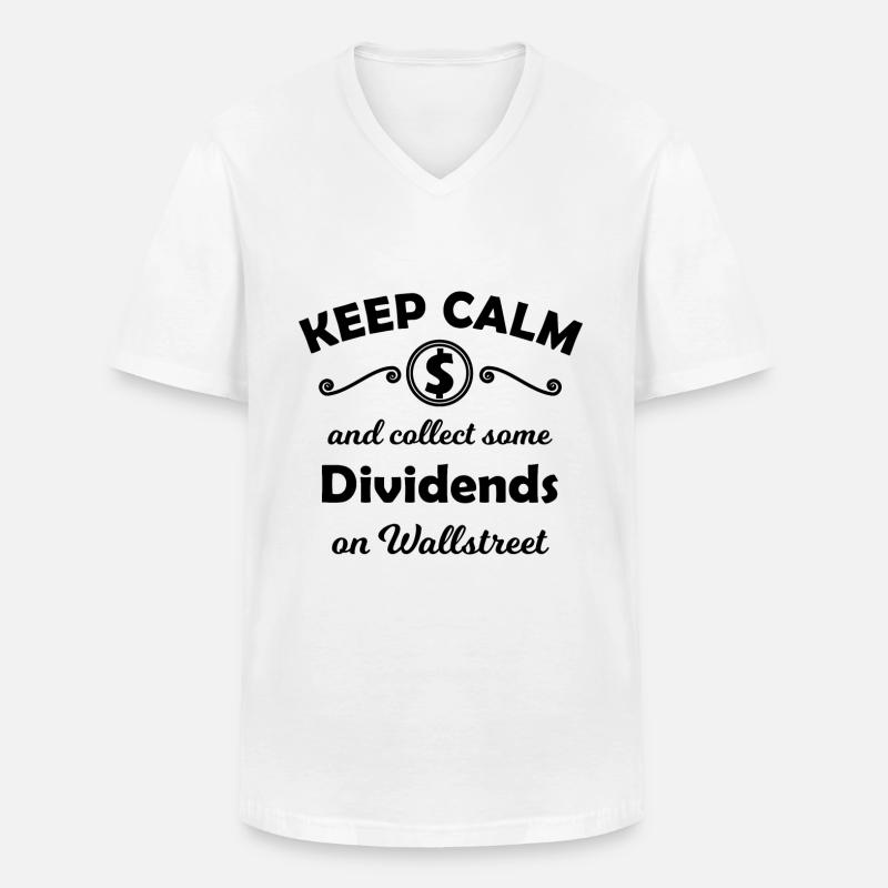 Die Dividendensammler - Männer-T-Shirt mit V-Ausschnitt - Weiß