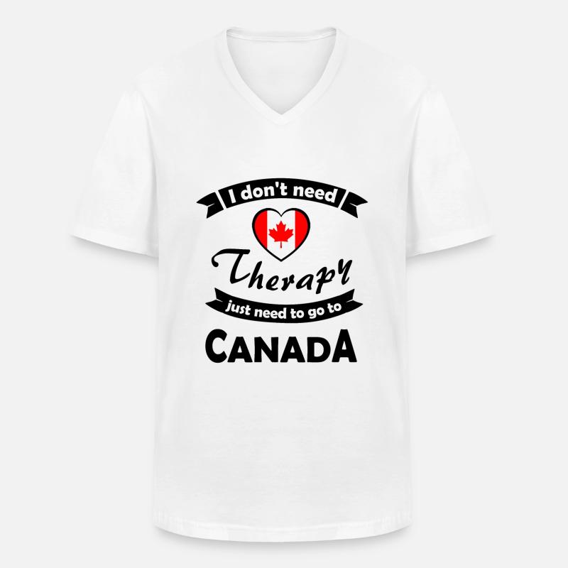 Verliebt in Kanada - Männer-T-Shirt mit V-Ausschnitt - Weiß