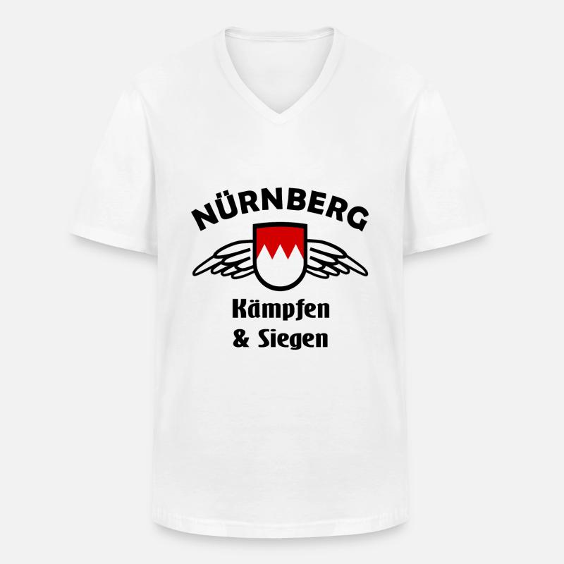 Die Nürnberg Unterstützer - Männer-T-Shirt mit V-Ausschnitt - Weiß