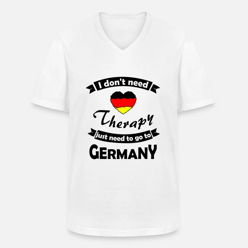 Zuhause in Germany - Männer-T-Shirt mit V-Ausschnitt - Weiß