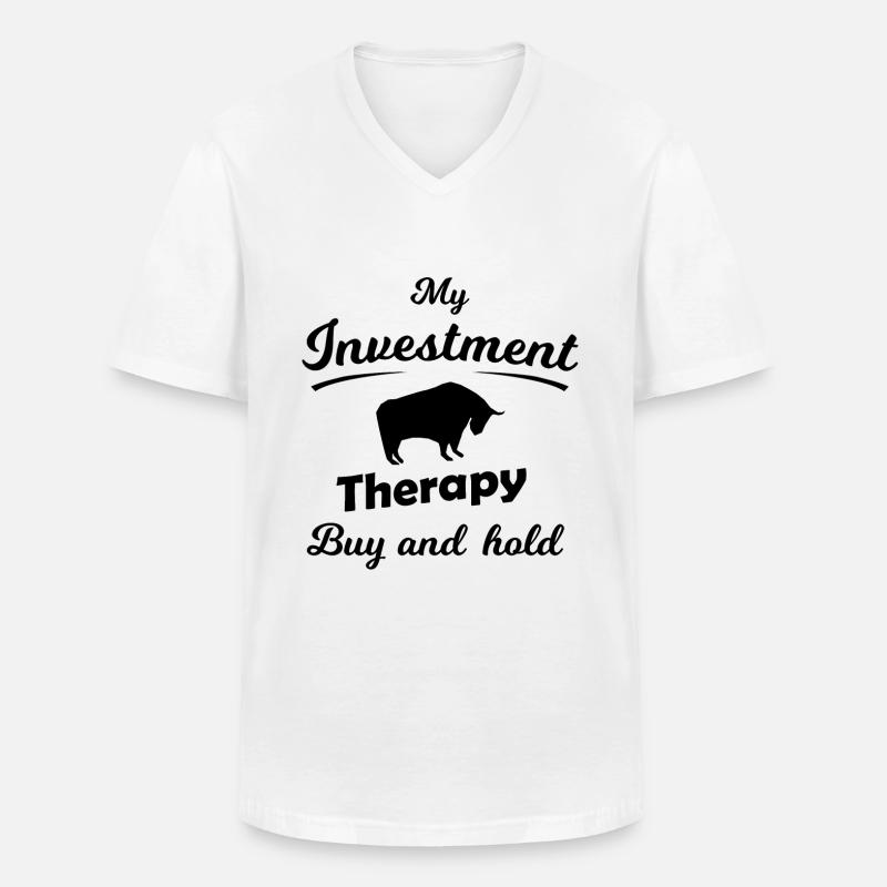 Die Aktionäre - Männer-T-Shirt mit V-Ausschnitt - Weiß
