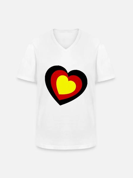 Das germanische Herz - Männer-T-Shirt mit V-Ausschnitt - Weiß