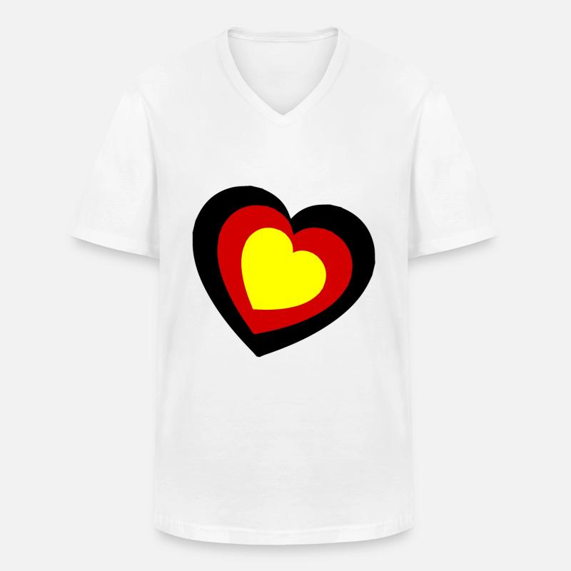 Das germanische Herz - Männer-T-Shirt mit V-Ausschnitt - Weiß