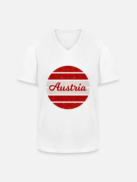 Zuhause in Austria - Männer-T-Shirt mit V-Ausschnitt - Weiß