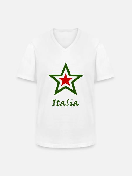 Patrie: Italie - T-shirt col V Homme - blanc