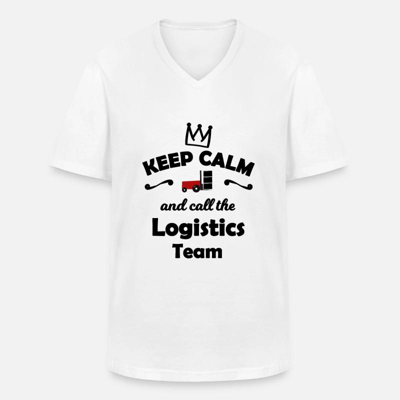 Die besten Logistiker - Männer-T-Shirt mit V-Ausschnitt - Weiß