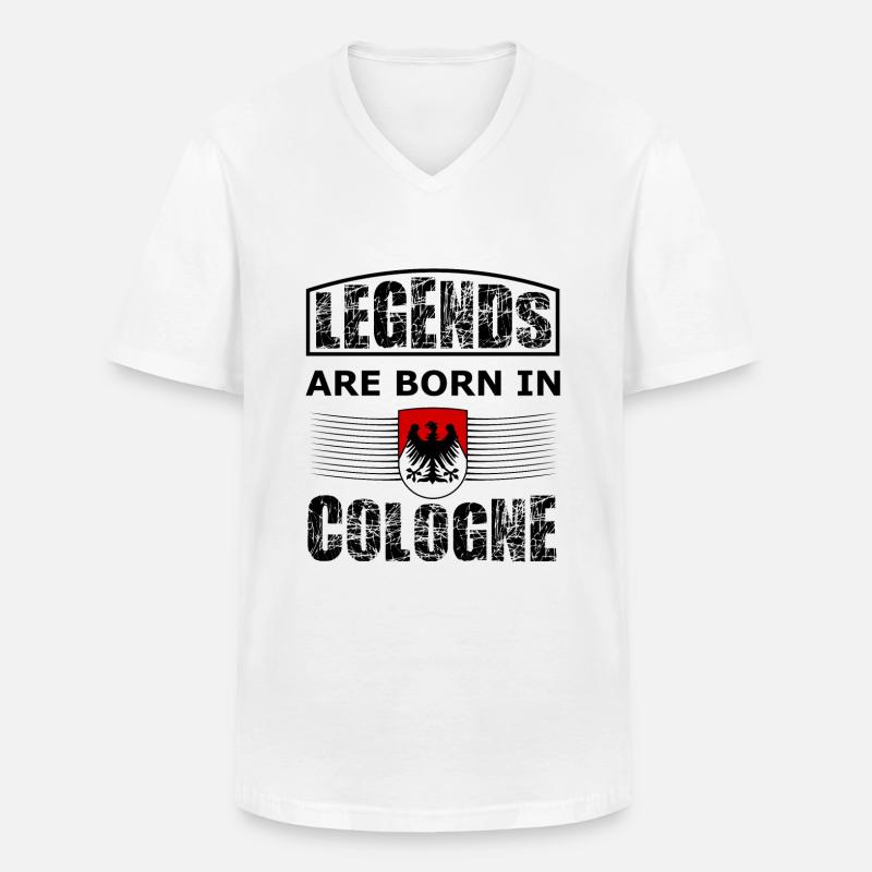 Die Kölner Fans - Männer-T-Shirt mit V-Ausschnitt - Weiß