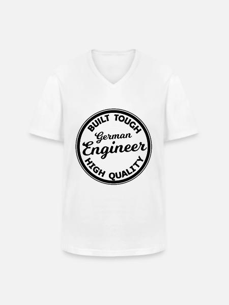 The German Engineer - Men's V-Neck T-Shirt - white