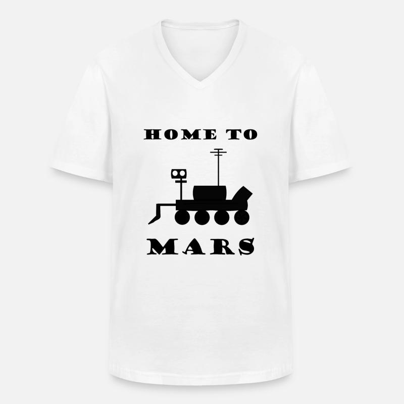 Die Heimat auf Mars - Männer-T-Shirt mit V-Ausschnitt - Weiß