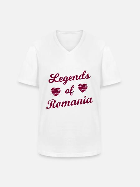 The myths of Romania - Men's V-Neck T-Shirt - white