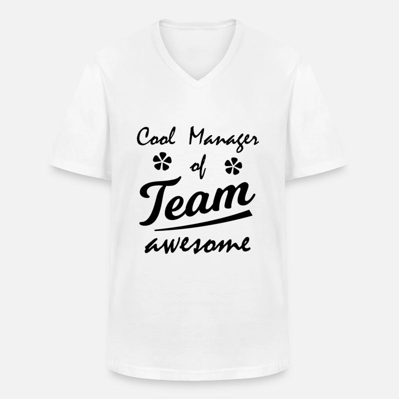 Der beste Team Supervisor - Männer-T-Shirt mit V-Ausschnitt - Weiß