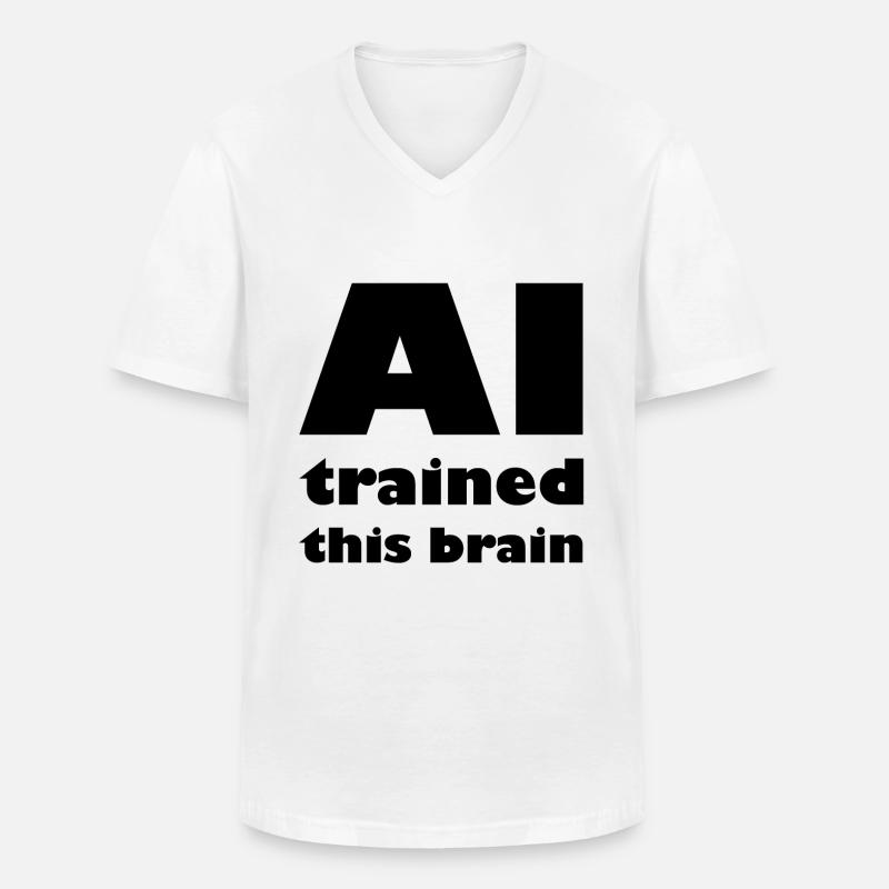 Die Roboter Intelligenz - Männer-T-Shirt mit V-Ausschnitt - Weiß