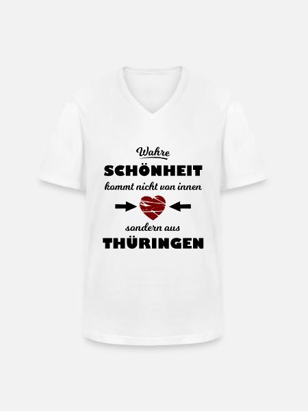 Die Thüringer kommen - Männer-T-Shirt mit V-Ausschnitt - Weiß