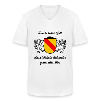 Better Badenser than Swabian - Men's V-Neck T-Shirt - white - Front - AI Model Male 185 light (185cm)