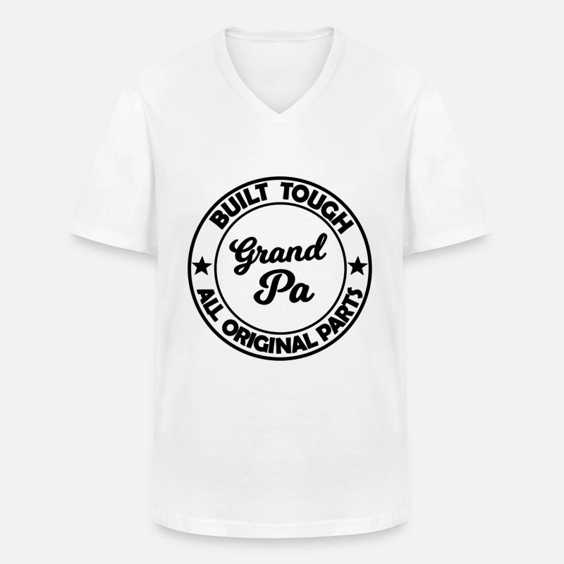 Der allerbeste Opi - Männer-T-Shirt mit V-Ausschnitt - Weiß