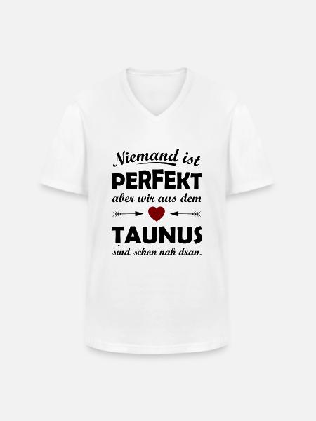 Zuhause im Taunus - Männer-T-Shirt mit V-Ausschnitt - Weiß