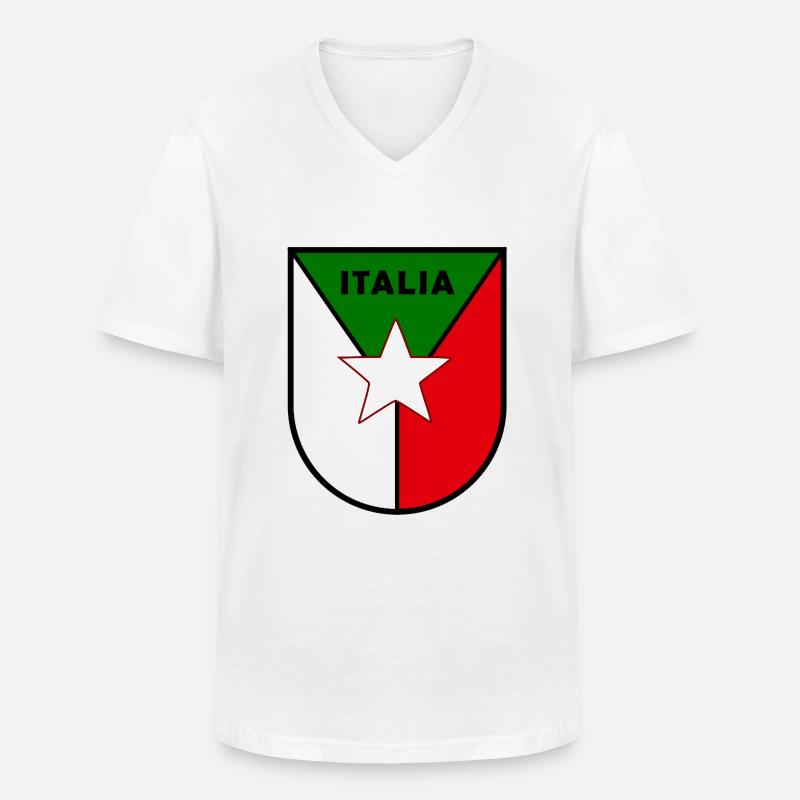 Die italienischen Farben - Männer-T-Shirt mit V-Ausschnitt - Weiß