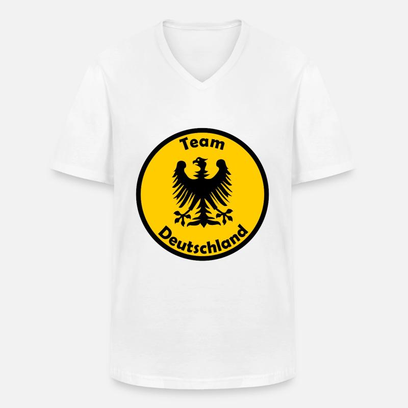 Das deutsche Team - Männer-T-Shirt mit V-Ausschnitt - Weiß