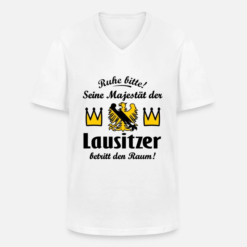 König aus der Lausitz - Männer-T-Shirt mit V-Ausschnitt - Weiß