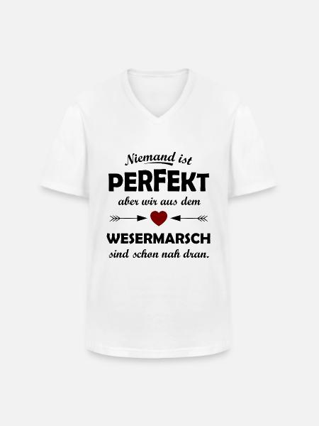 Wesermarsch en Basse-Saxe - T-shirt col V Homme - blanc