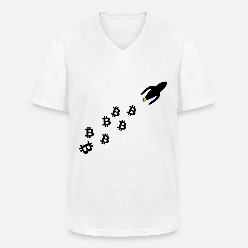 Die Bitcoin Reise - Männer-T-Shirt mit V-Ausschnitt - Weiß