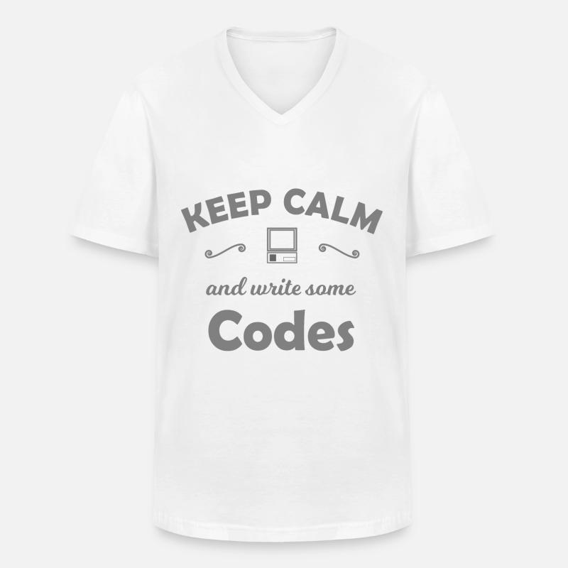 Der Software Entwickler - Männer-T-Shirt mit V-Ausschnitt - Weiß