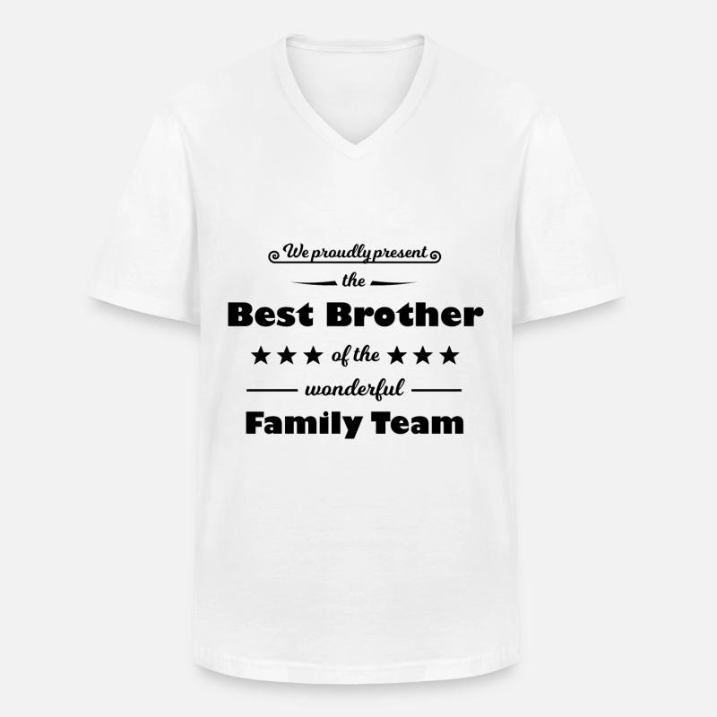 Der beste Bruder - Männer-T-Shirt mit V-Ausschnitt - Weiß