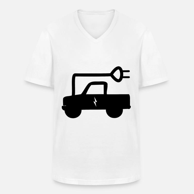 Die elektrischen Trucks - Männer-T-Shirt mit V-Ausschnitt - Weiß