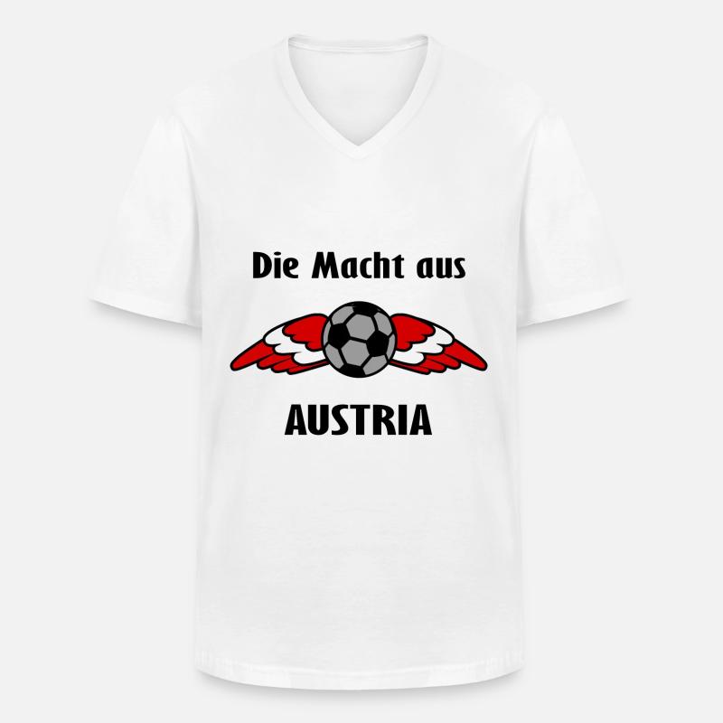 Die Austria Unterstützer - Männer-T-Shirt mit V-Ausschnitt - Weiß