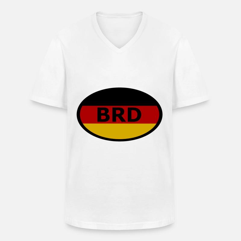 Der BRD Aufkleber - Männer-T-Shirt mit V-Ausschnitt - Weiß
