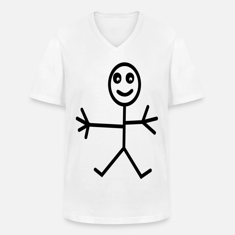 comic - Männer-T-Shirt mit V-Ausschnitt - Weiß