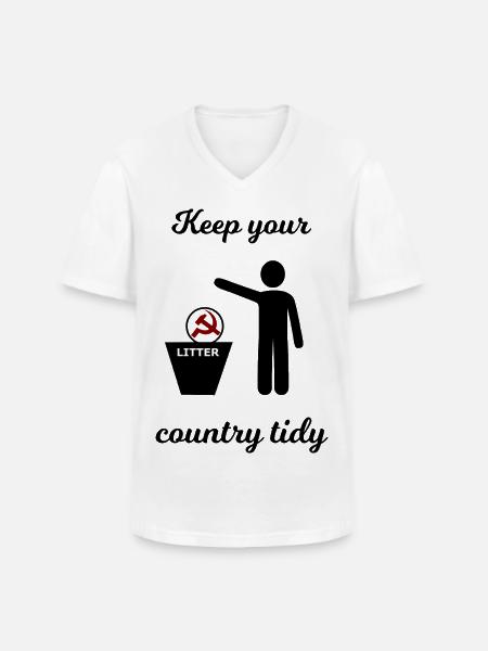 Socialism and Capitalism Funny - Men's V-Neck T-Shirt - white