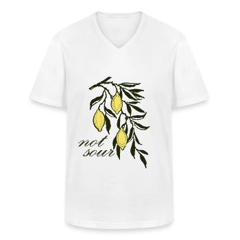 not sour - Männer-T-Shirt mit V-Ausschnitt - Weiß - Vorne - AI Model Male 185 light (185cm)