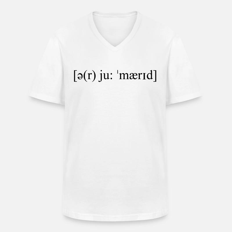 Bist Du verheiratet ? - Männer-T-Shirt mit V-Ausschnitt - Weiß