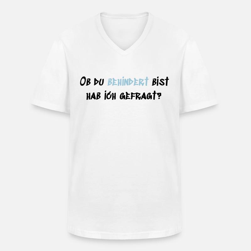 Behindert - Männer-T-Shirt mit V-Ausschnitt - Weiß