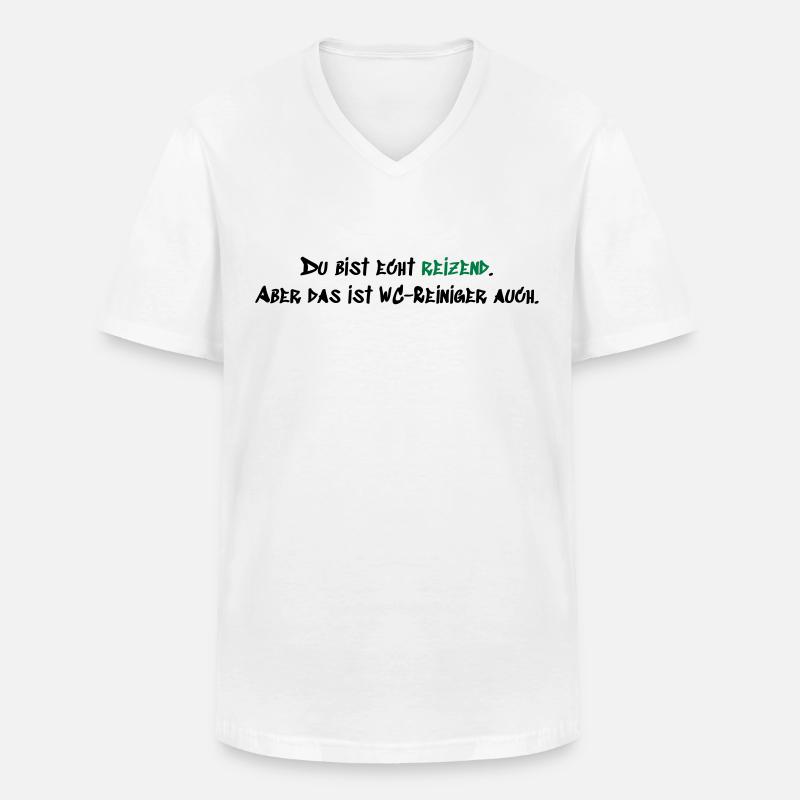 Du bist echt reizend - Männer-T-Shirt mit V-Ausschnitt - Weiß