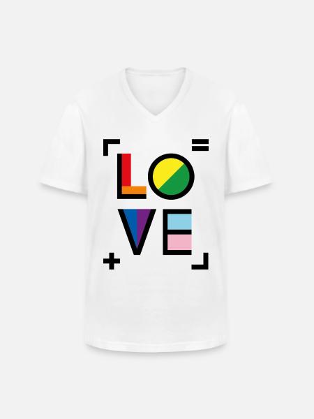 Love - Equality and love - Men's V-Neck T-Shirt - white